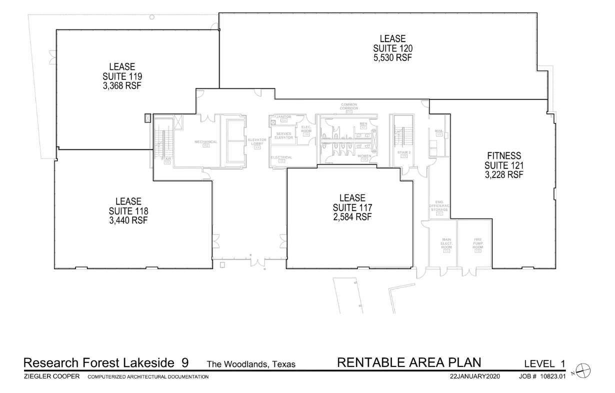 9709 Lakeside Blvd, The Woodlands, TX à louer Plan d’étage– Image 1 sur 1