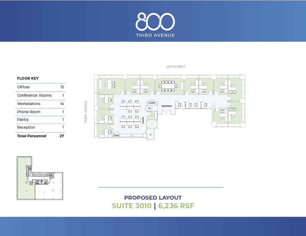 800 Third Ave, New York, NY à louer Plan d’étage– Image 1 sur 5