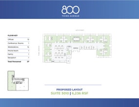 800 Third Ave, New York, NY à louer Plan d’étage– Image 1 sur 5