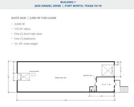 2501-2519 Gravel Dr, Fort Worth, TX à louer Plan d’étage– Image 1 sur 1