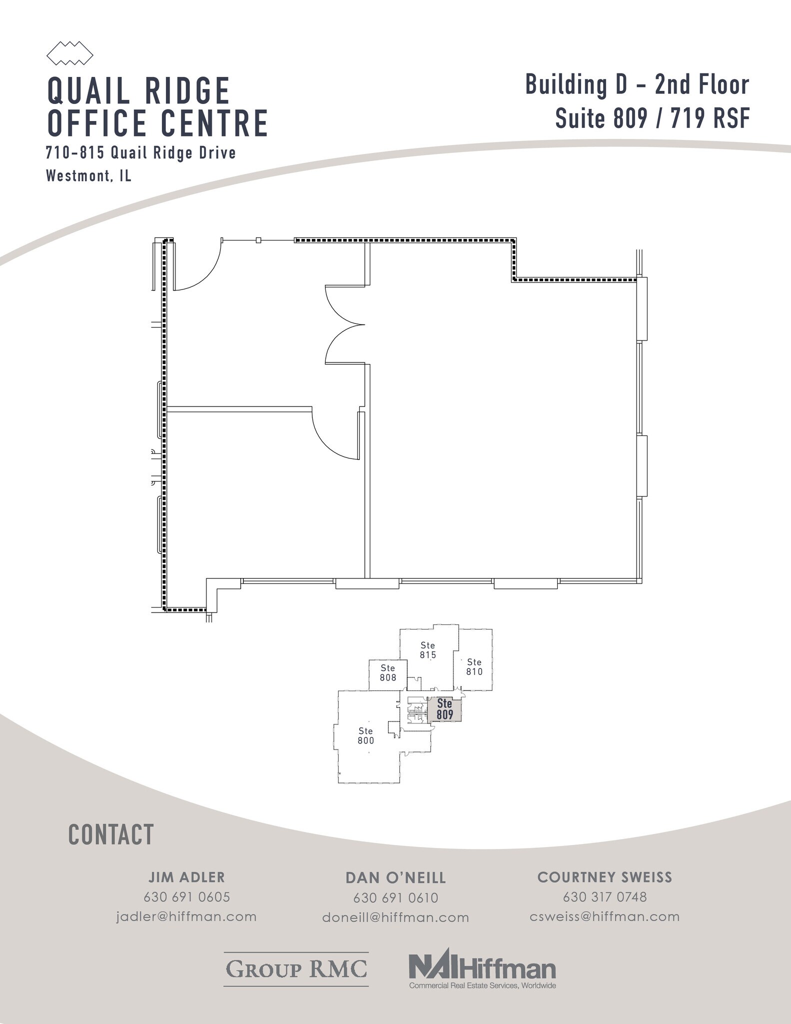300-490 Quail Ridge Dr, Westmont, IL à louer Plan d’étage– Image 1 sur 1