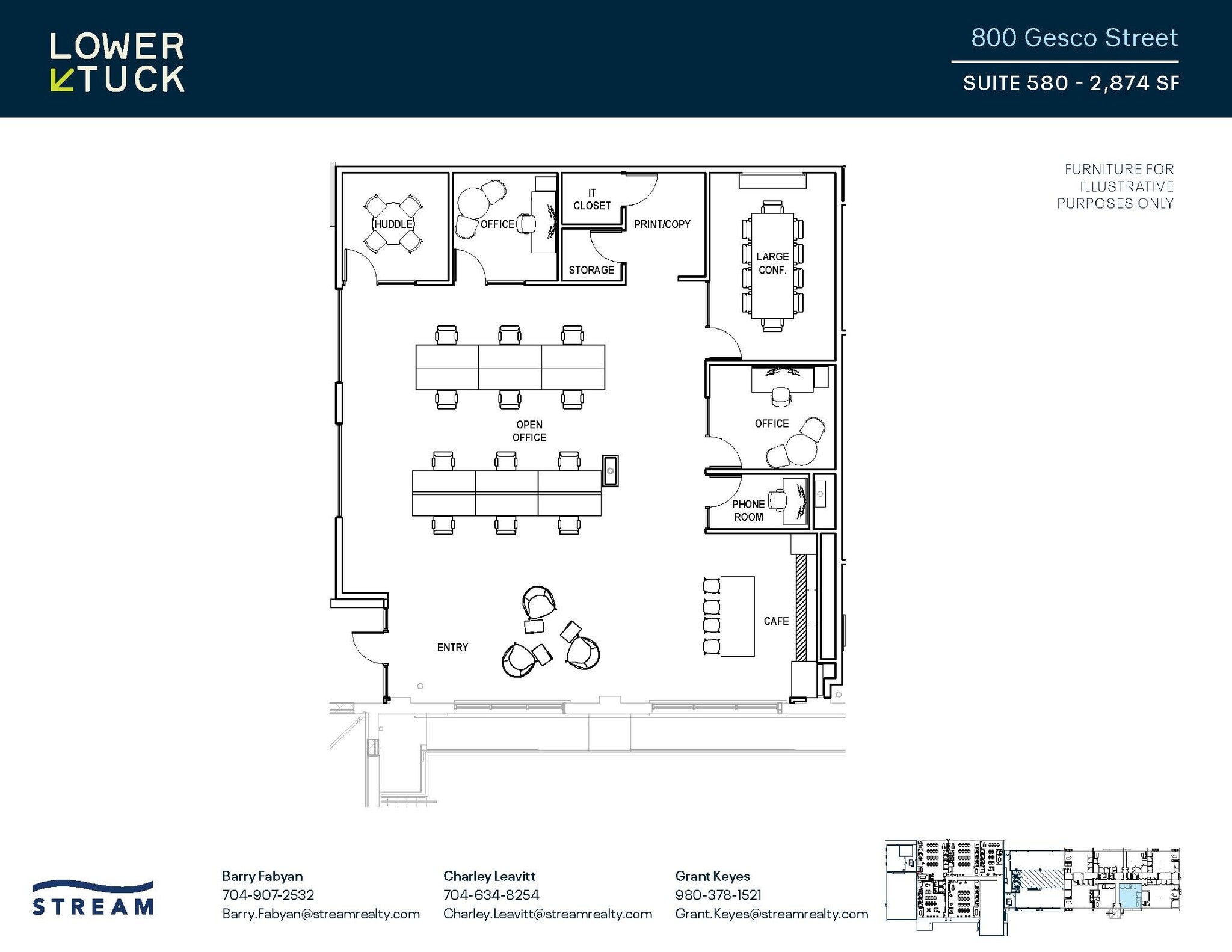 800 Gesco St, Charlotte, NC à louer Plan d’étage– Image 1 sur 1