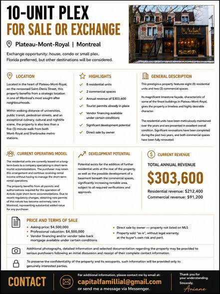 4264-4274 Rue Saint-Denis, Montréal, QC à vendre - Photo de l’immeuble – Image 2 sur 4