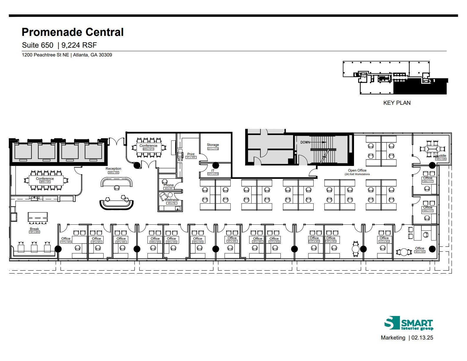 1200 Peachtree St NE, Atlanta, GA à louer Plan d’étage– Image 1 sur 1