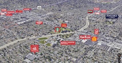 19300-19306 Vanowen St, Reseda, CA - Vue aérienne vue de carte