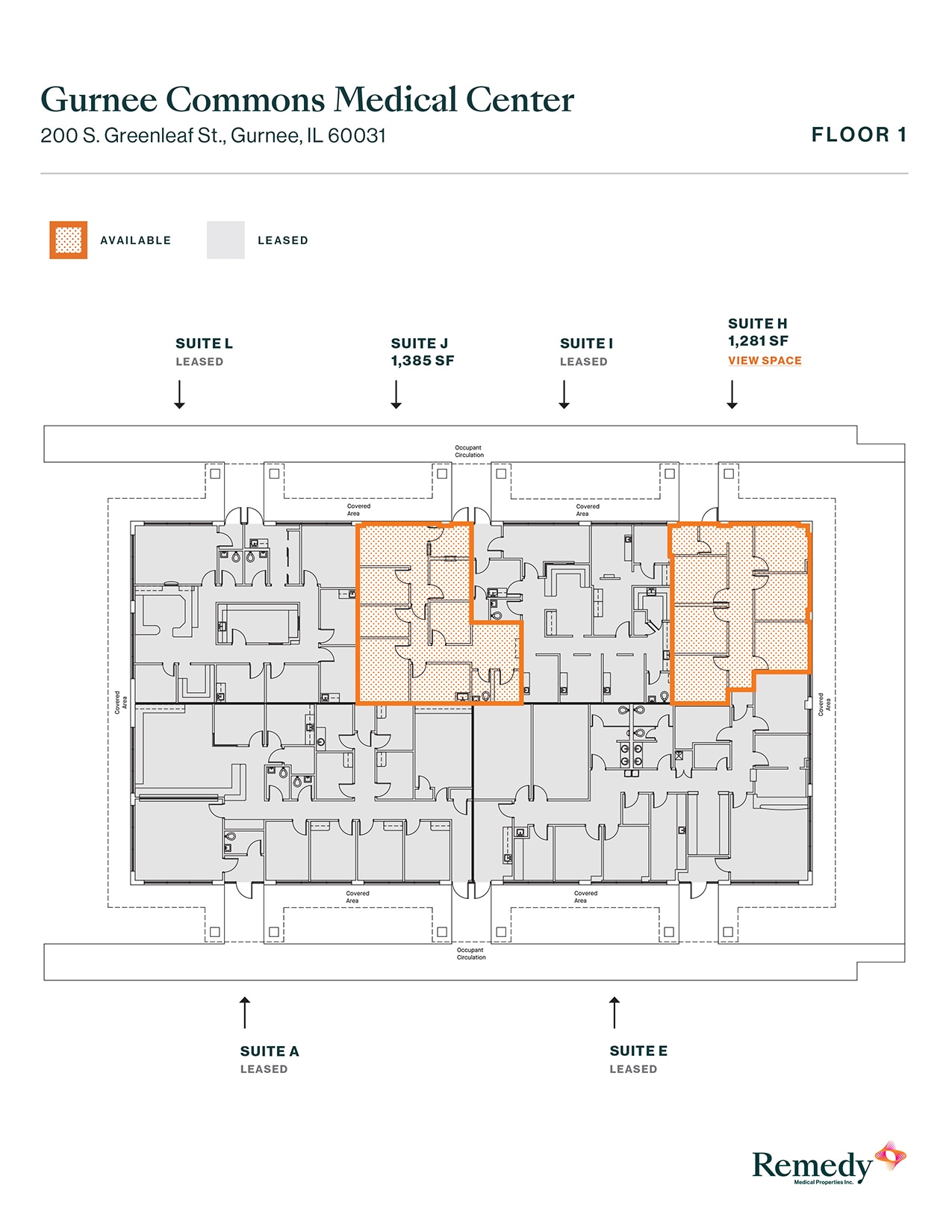 3 S Greenleaf Ave, Gurnee, IL à louer Plan d’étage– Image 1 sur 1