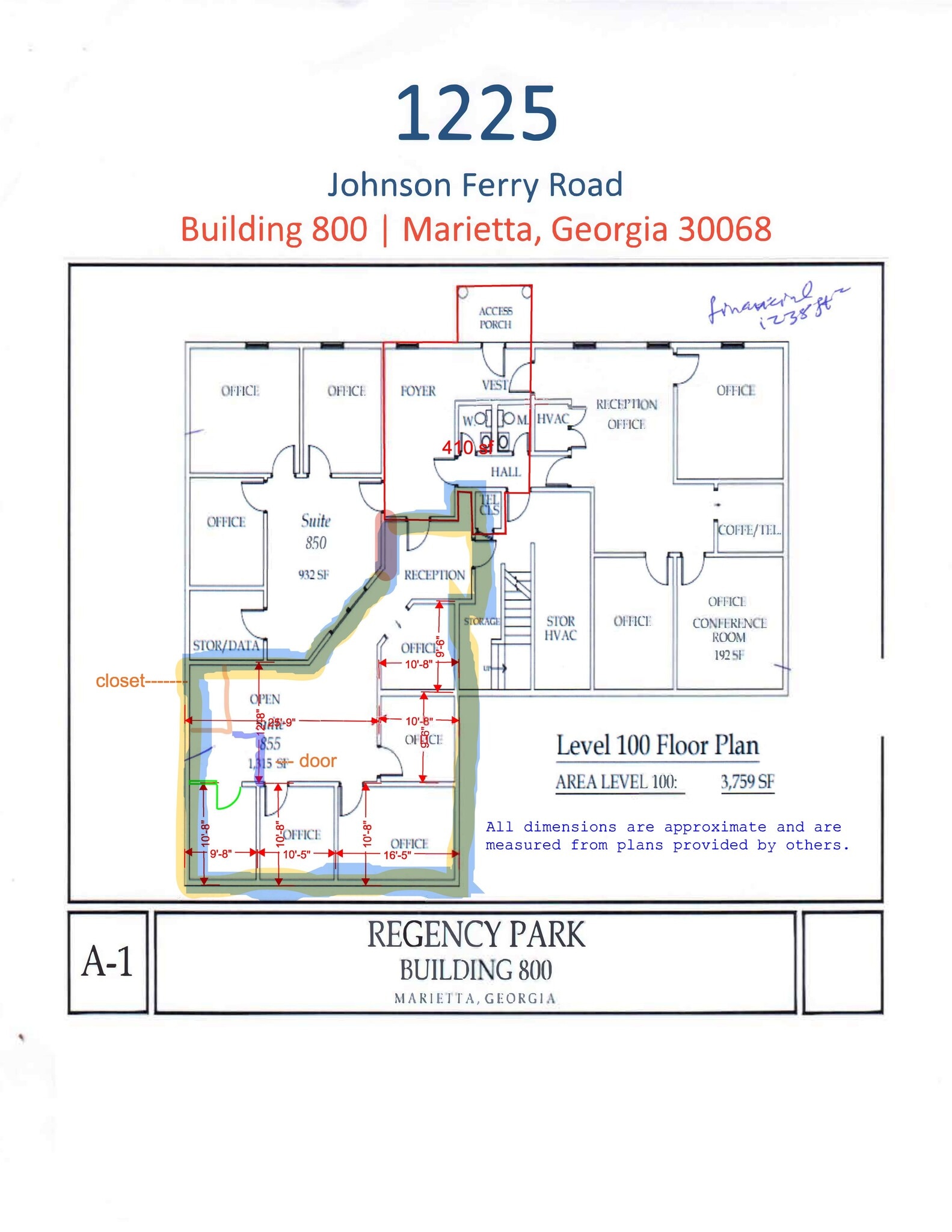 1225 Johnson Ferry Rd, Marietta, GA à louer Plan de site– Image 1 sur 1