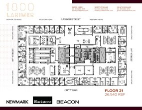 1800 Larimer St, Denver, CO à louer Plan d’étage– Image 1 sur 1
