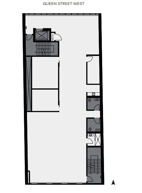 619-621 Queen St W, Toronto, ON à louer Plan d’étage– Image 1 sur 1