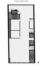 619-621 Queen St W, Toronto, ON à louer Plan d’étage– Image 1 sur 1