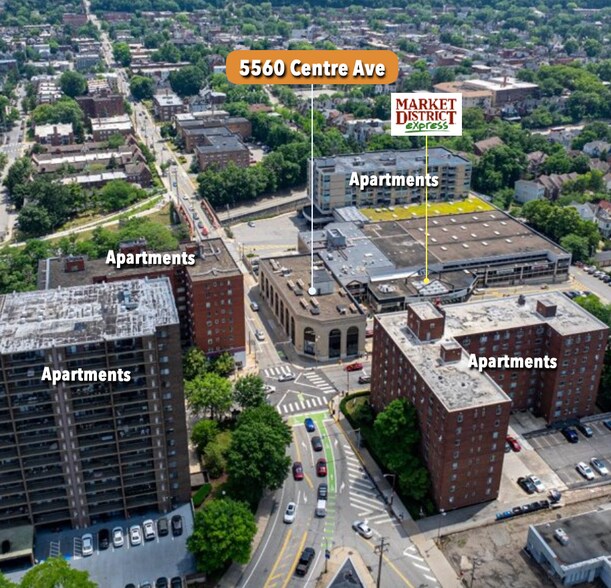 5560 Centre Ave, Pittsburgh, PA à vendre - Aérien – Image 3 sur 3