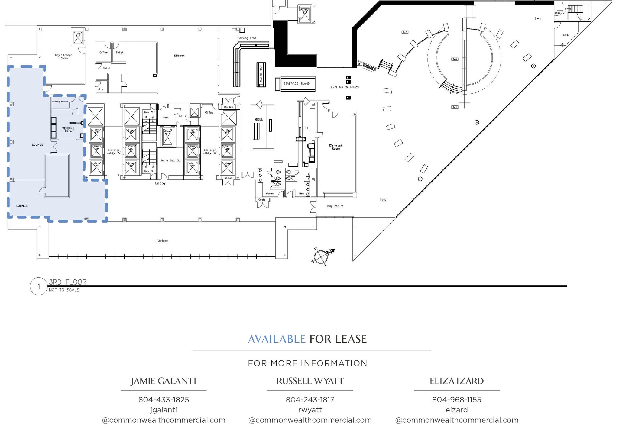 919 E Main St, Richmond, VA à louer Plan d’étage– Image 1 sur 2