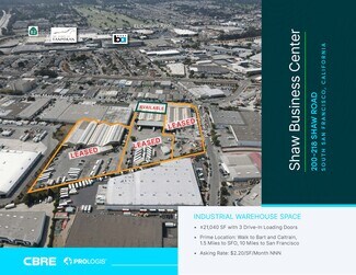 Plus de détails pour 200-212 Shaw Rd, South San Francisco, CA - Industriel/Logistique à louer