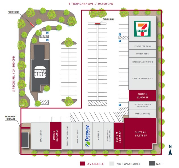 3421 E Tropicana Ave, Las Vegas, NV à louer - Plan de site – Image 2 sur 5