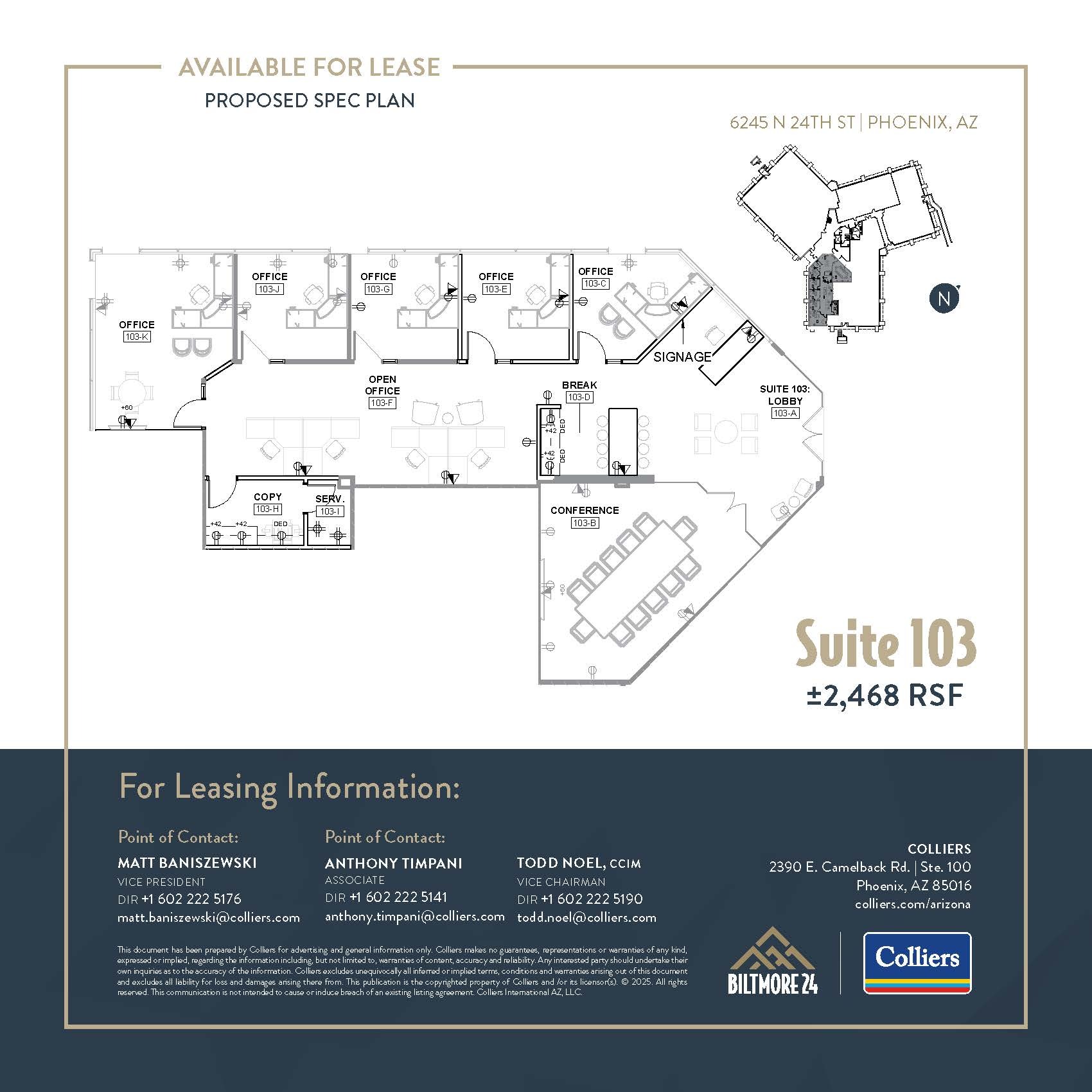 6245 N 24th Pky, Phoenix, AZ à louer Plan d’étage– Image 1 sur 1