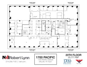 1700 Pacific Ave, Dallas, TX à louer Plan d’étage– Image 2 sur 2