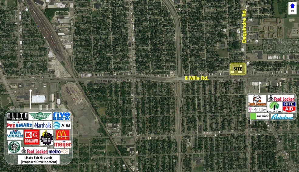 8 Mile Rd, Hazel Park, MI à louer - Aérien – Image 2 sur 5