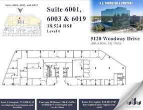 5120 Woodway Dr, Houston, TX à louer Plan d’étage– Image 1 sur 2