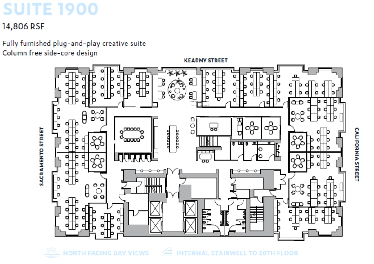 600 California St, San Francisco, CA à louer Plan d’étage– Image 1 sur 1