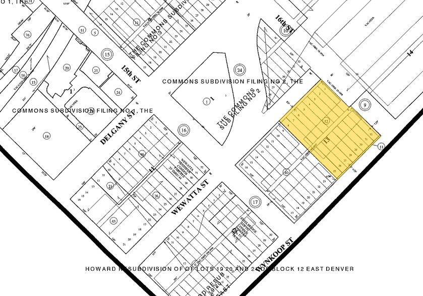 1750-1780 16th St, Denver, CO à louer - Plan cadastral – Image 2 sur 18