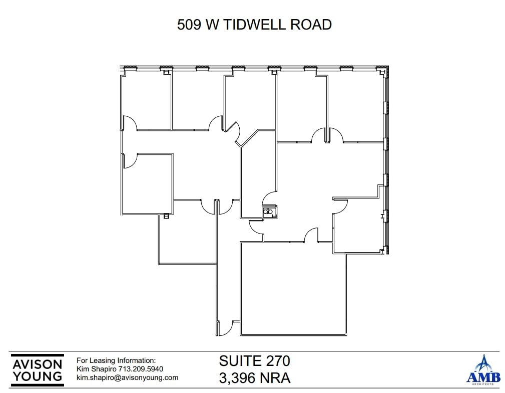 509 W Tidwell Rd, Houston, TX à louer Plan d’étage– Image 1 sur 2