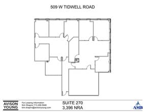 509 W Tidwell Rd, Houston, TX à louer Plan d’étage– Image 1 sur 2