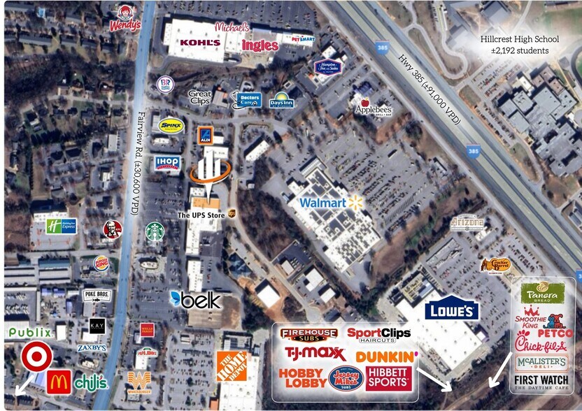 665 Fairview Rd, Simpsonville, SC à louer - Photo de l’immeuble – Image 2 sur 8