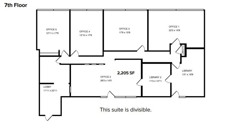 626 Madison Ave, Toledo, OH à louer Plan d’étage– Image 1 sur 1
