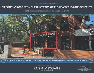 Plus de détails pour 1404 W University Ave, Gainesville, FL - Local commercial à louer