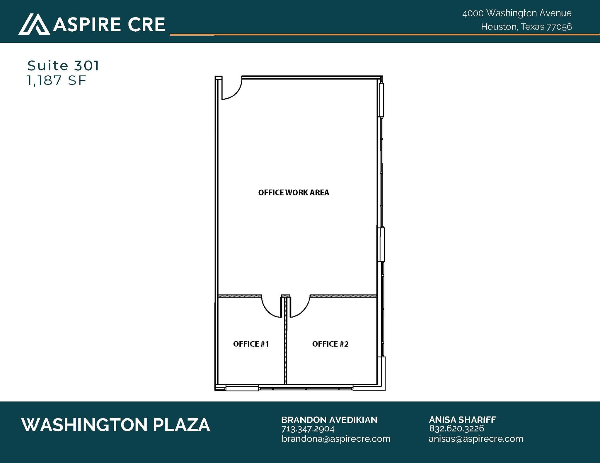 4000 Washington, Houston, TX à louer Plan d’étage– Image 1 sur 1