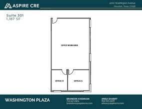 4000 Washington, Houston, TX à louer Plan d’étage– Image 1 sur 1