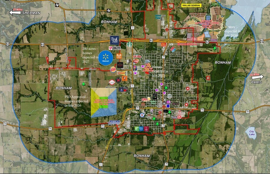 1940 State 121 hwy, Bonham, TX à vendre - Aérien – Image 2 sur 2