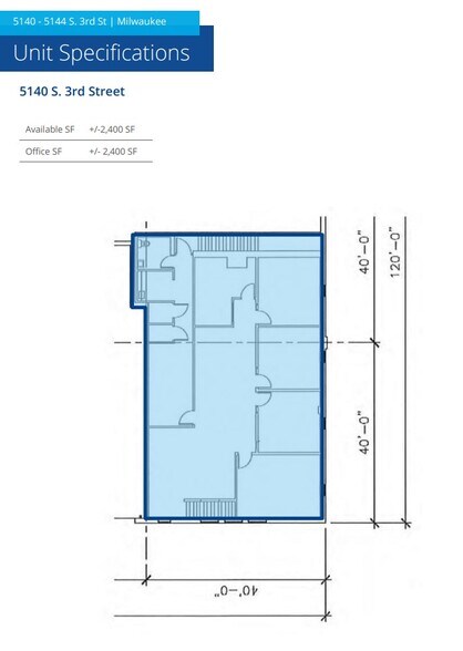 5140 S 3rd St, Milwaukee, WI à louer - Plan d’étage – Image 2 sur 2