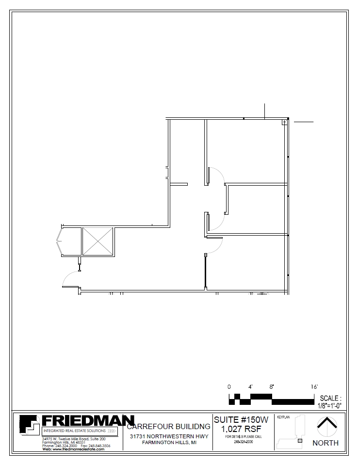 31731 Northwestern Hwy, Farmington Hills, MI à louer Plan d’étage– Image 1 sur 3