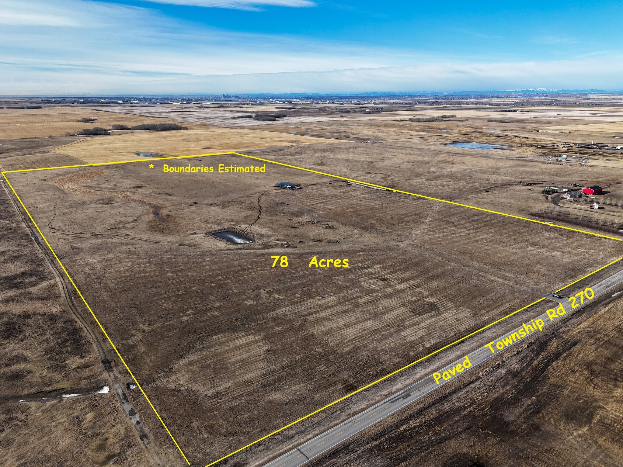 78 Acres 270 Township Rd, Airdrie, AB à vendre Aérien– Image 1 sur 6