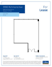 9990 Richmond Ave, Houston, TX à louer Plan d’étage– Image 1 sur 1