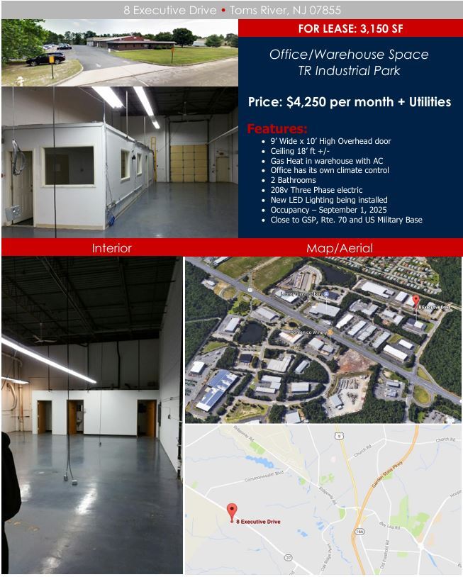 8 Executive Dr, Toms River, NJ à louer Photo intérieure– Image 1 sur 6