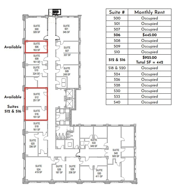 319 S 17th St, Omaha, NE à louer Plan d’étage– Image 1 sur 1