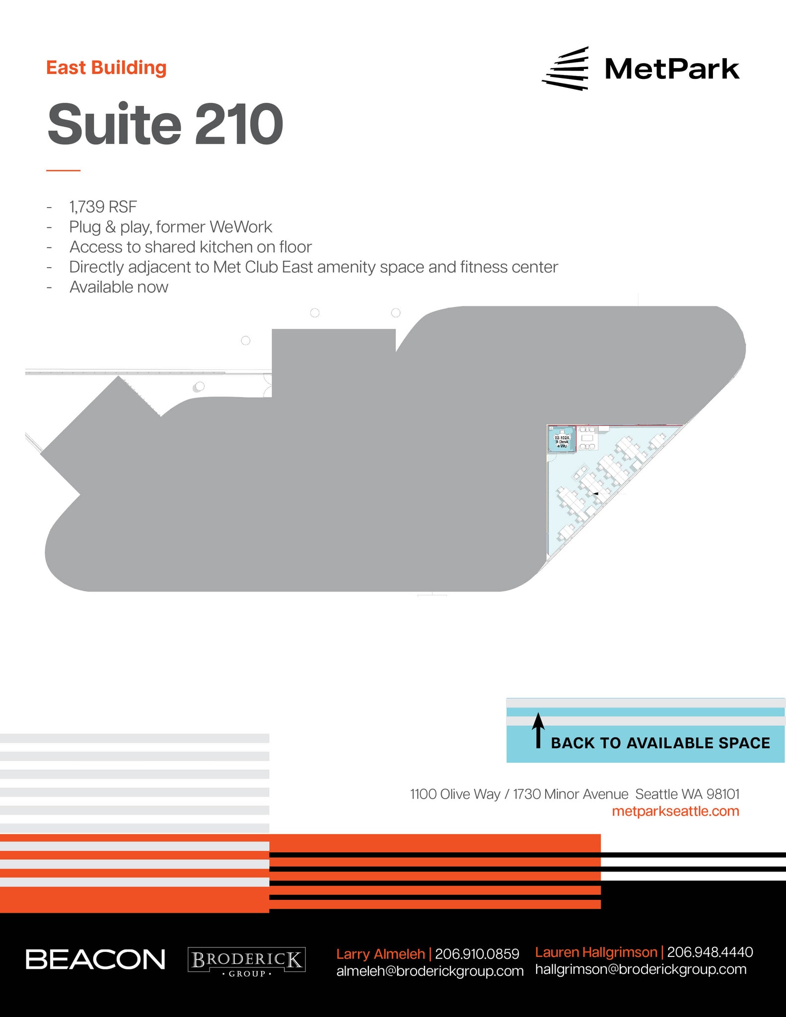 1100 Olive Way, Seattle, WA à louer Plan d’étage– Image 1 sur 1