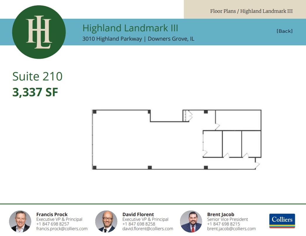 3010 Highland Pky, Downers Grove, IL à louer Plan d’étage– Image 1 sur 1