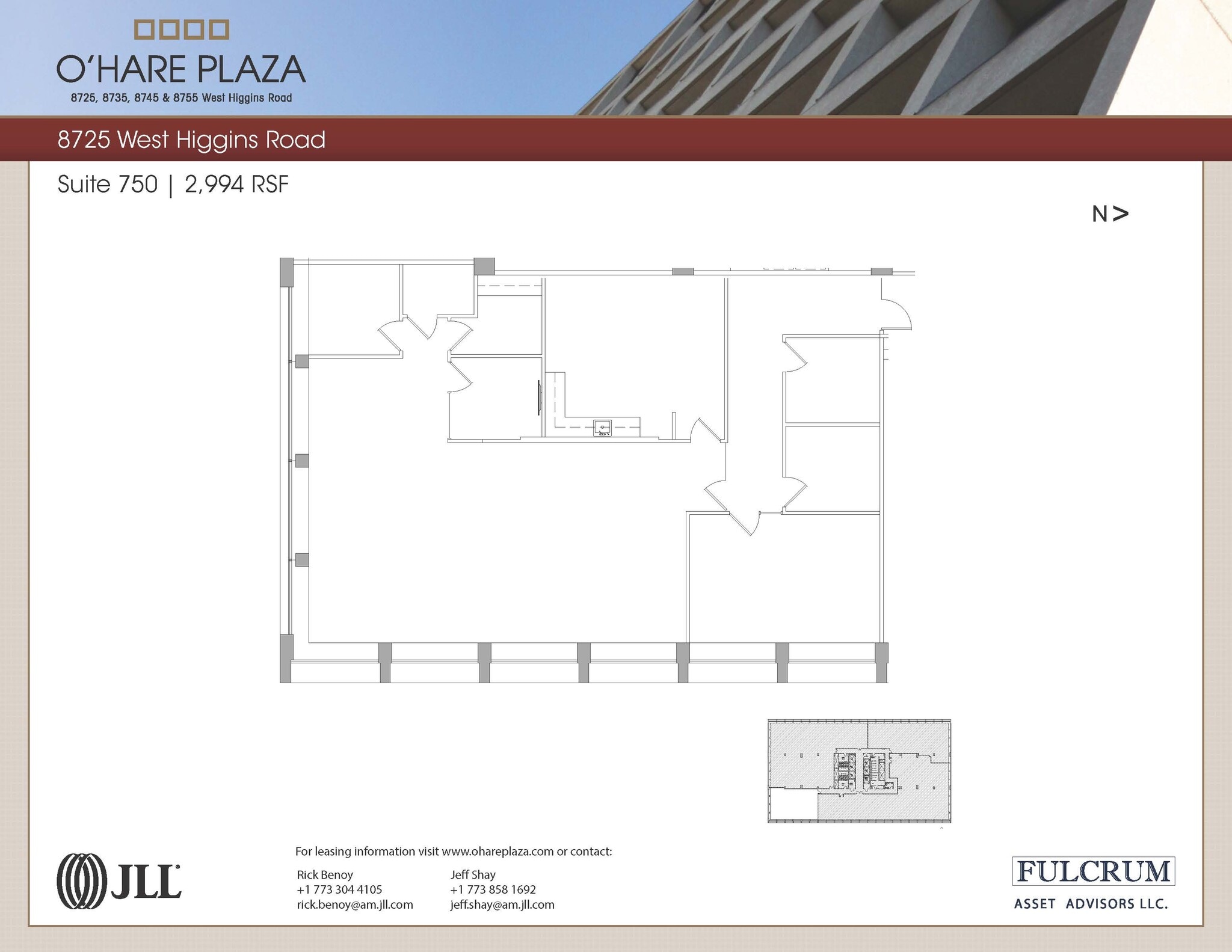 8725 W Higgins Rd, Chicago, IL à louer Plan d’étage– Image 1 sur 1