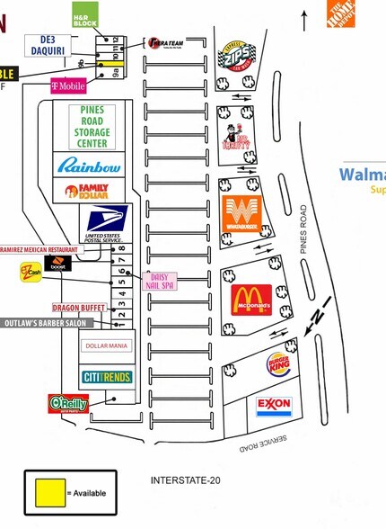 6723 Pines Rd, Shreveport, LA à louer - Plan de site – Image 3 sur 3