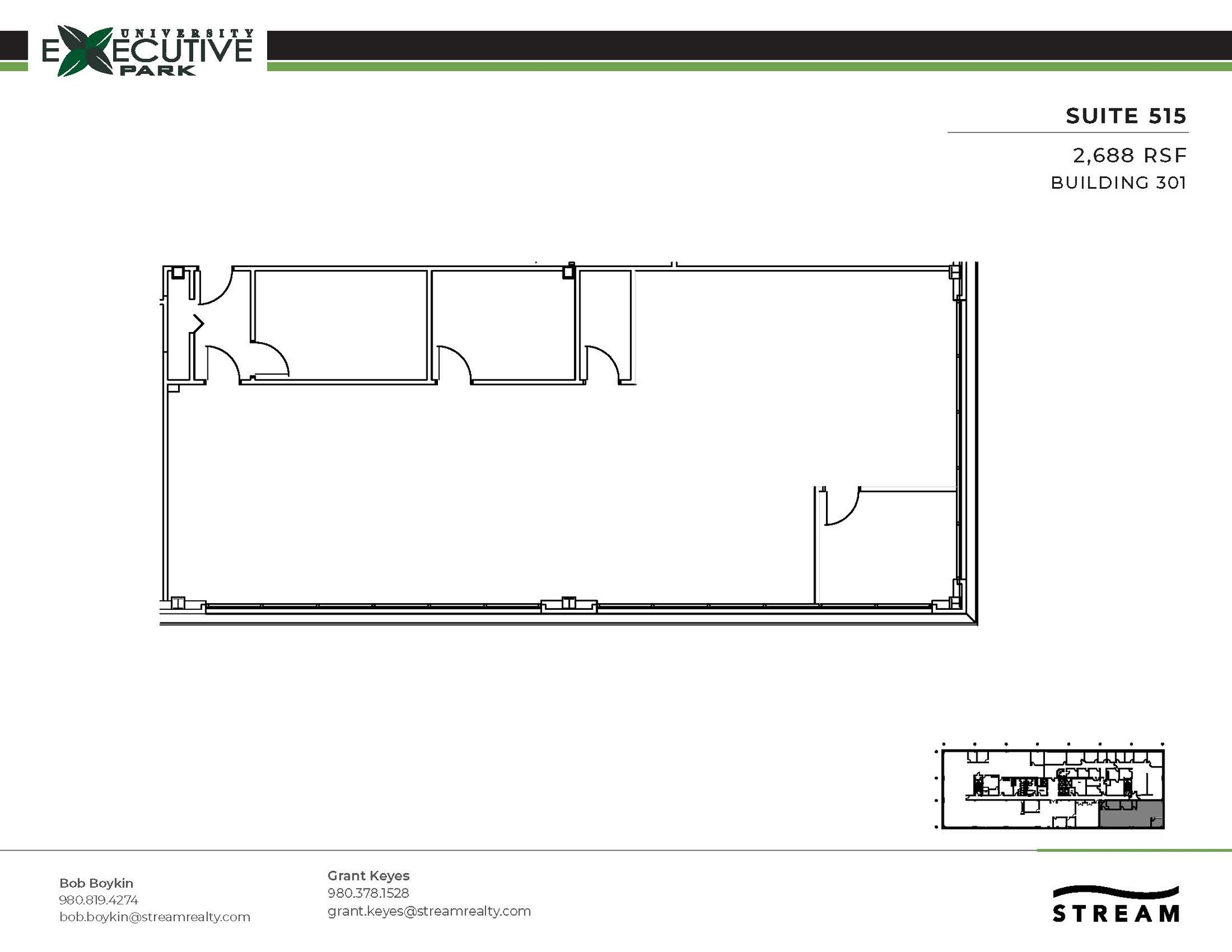 301 McCullough Dr, Charlotte, NC à louer Plan d’étage– Image 1 sur 1