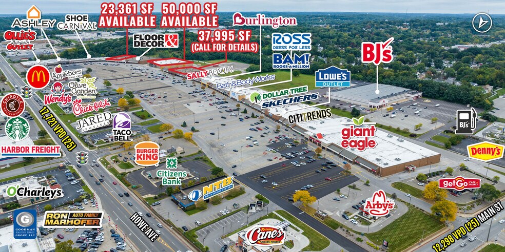 510-590 Howe Ave, Cuyahoga Falls, OH à louer - Aérien – Image 1 sur 15