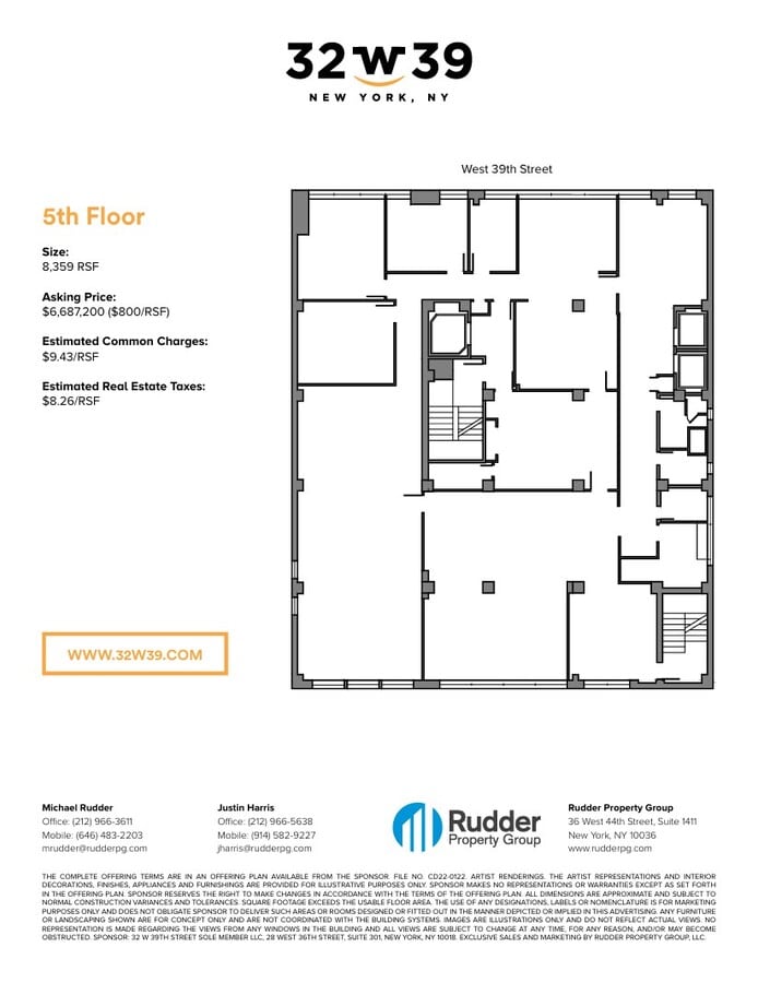 32 W 39th St, New York, NY 10018 - Lot OFF5 - - Plan d’étage - Image 1 of 1