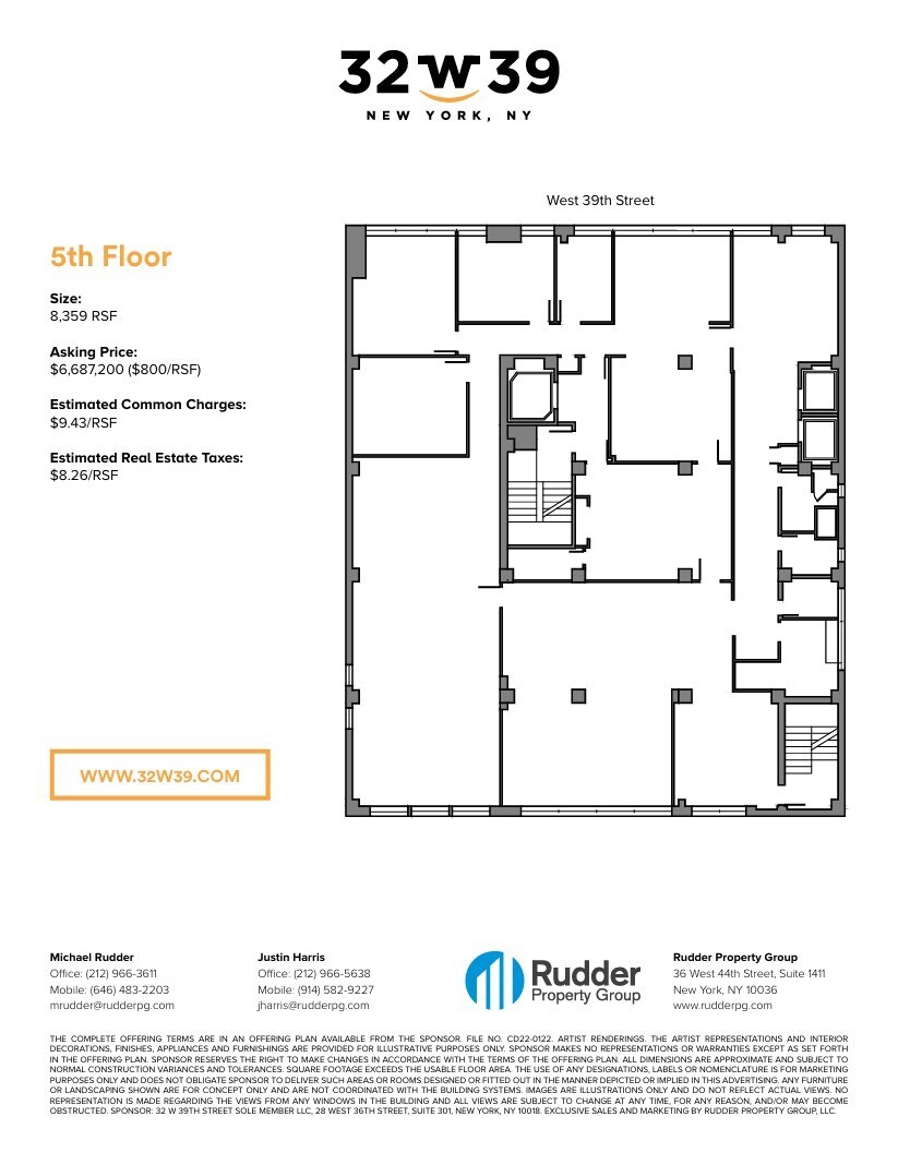 32 W 39th St, New York, NY à louer Plan d’étage– Image 1 sur 1