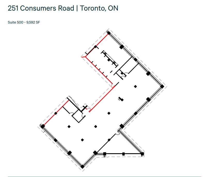 245 Consumers Rd, Toronto, ON à louer Plan d’étage– Image 1 sur 1
