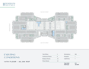 11 Madison Ave, New York, NY à louer Plan d’étage– Image 2 sur 2