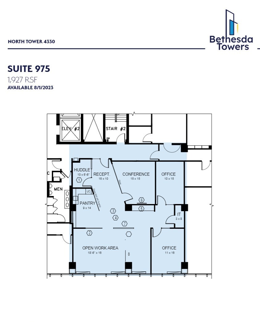 4340 East-West Hwy, Bethesda, MD à louer Plan d’étage– Image 1 sur 1