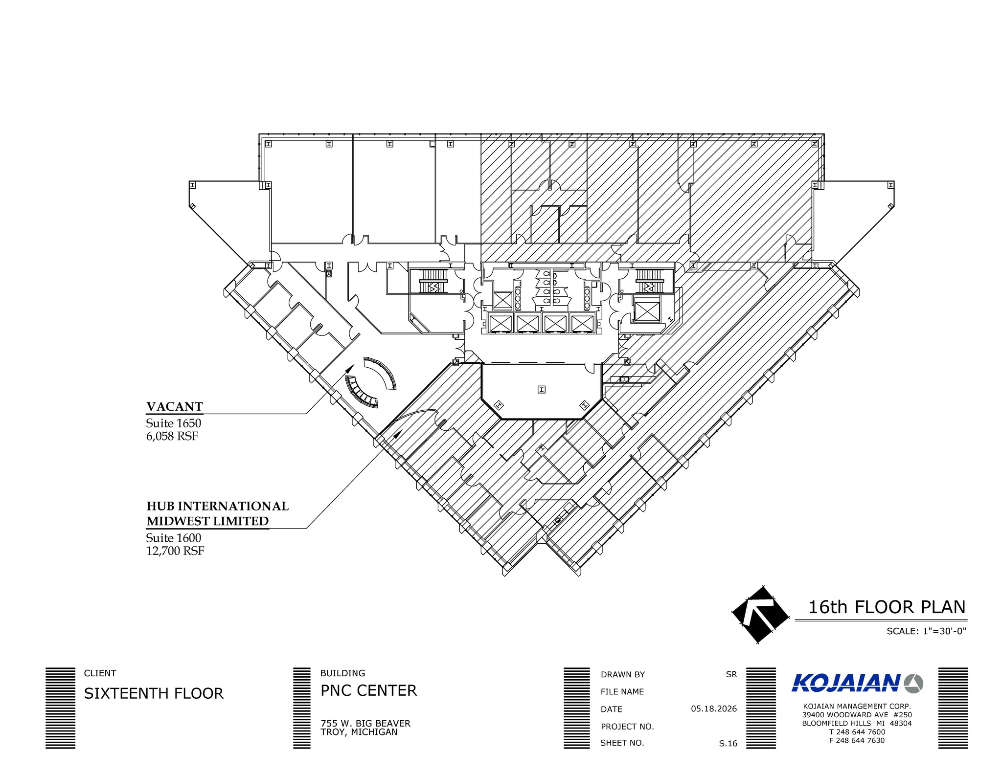 755 W Big Beaver Rd, Troy, MI à louer Plan d’étage– Image 1 sur 1